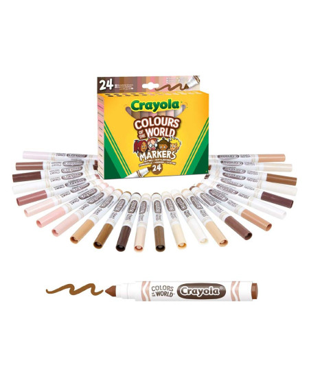 Crayola Colors of the world Washable Markers 24pc broad line