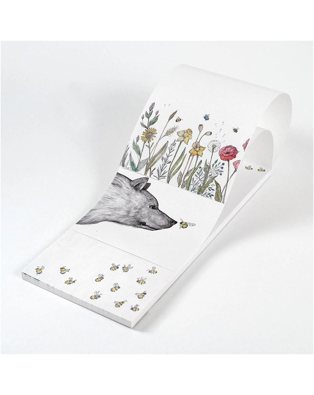 Notepad Bees and flowers - Stationery - Agapics