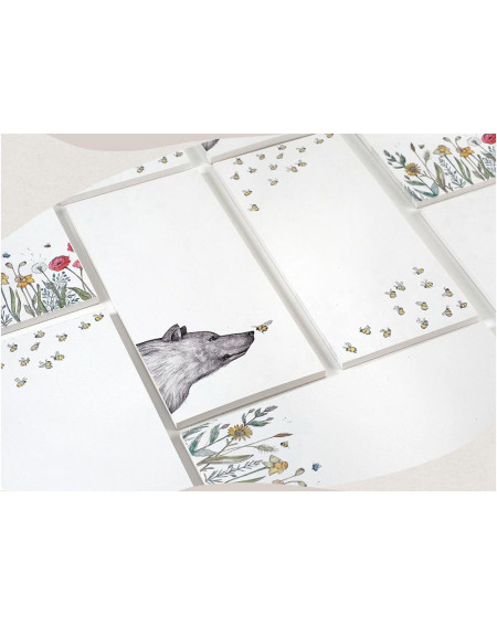 Notepad Bees and flowers - Stationery - Agapics