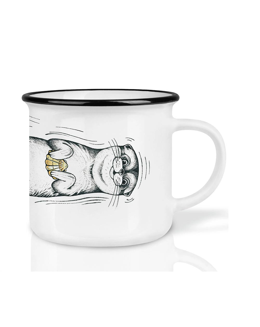Ceramic Mug Clam Otter - Camping gear - Agapics