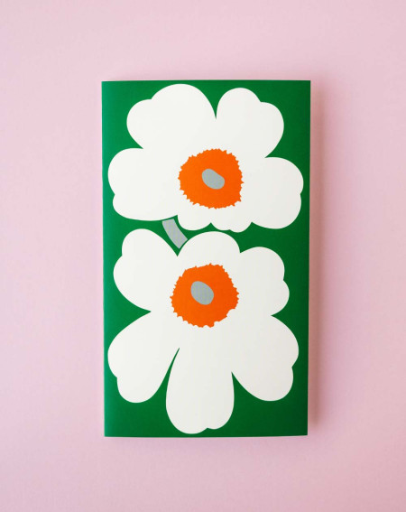 Marimekko Card Two white flowers - Agapics