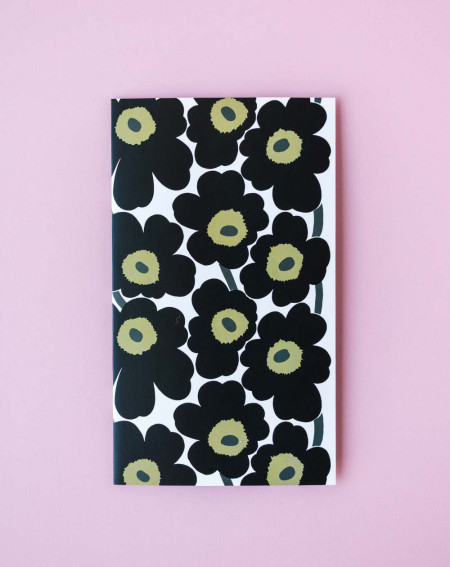 Marimekko Card Black flowers - Agapics