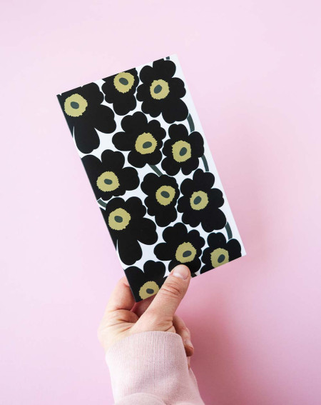 Marimekko Card Black flowers - Agapics