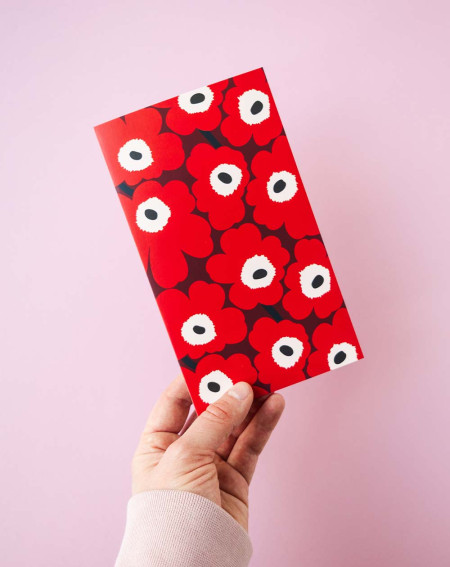 Marimekko Card Red flowers - Agapics