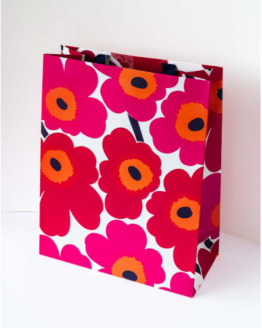 Large Gift Bag L Red Flowers - Agapics