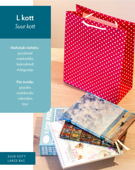 Suur Kinkekott L Sinised lilled - Agapics