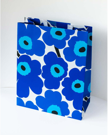 Large Gift Bag L Blue flowers - Agapics