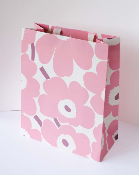 Large Gift Bag L Pink Flowers - Agapics