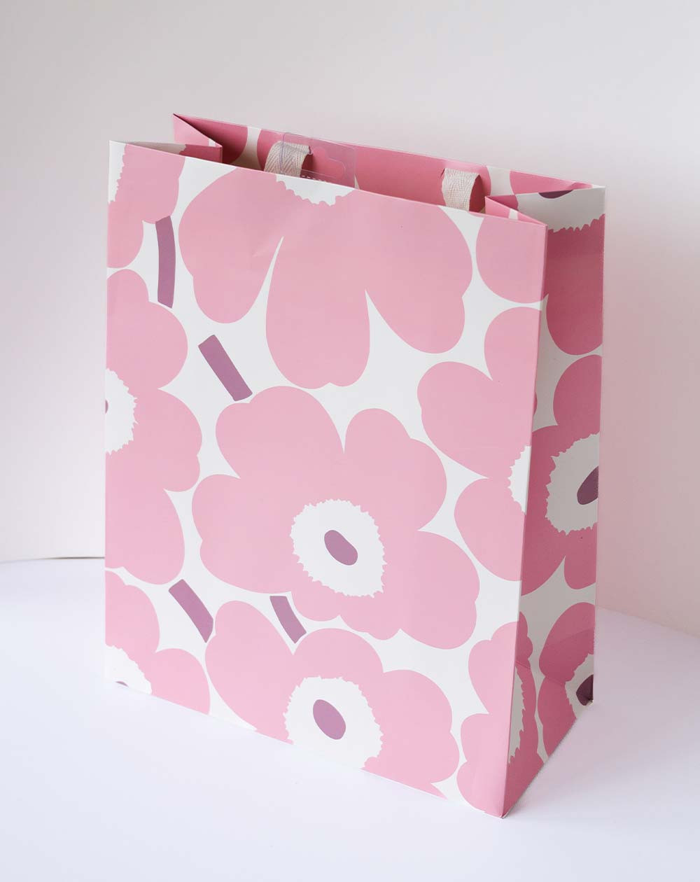 Large Gift Bag L Pink Flowers - Agapics