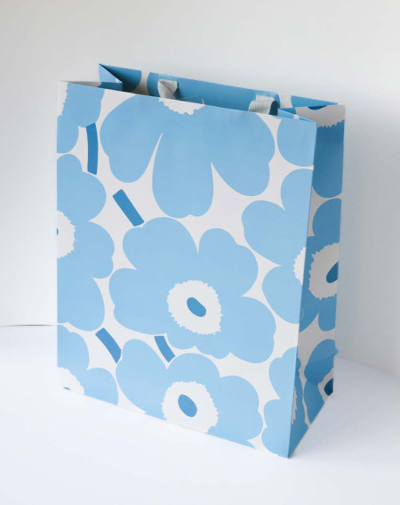 Large Gift Bag L Blue flowers - Agapics