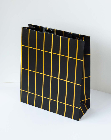 Medium Gift Bag M Black and gold
