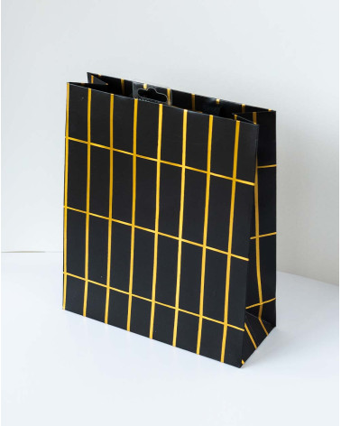 Medium Gift Bag M Black and gold