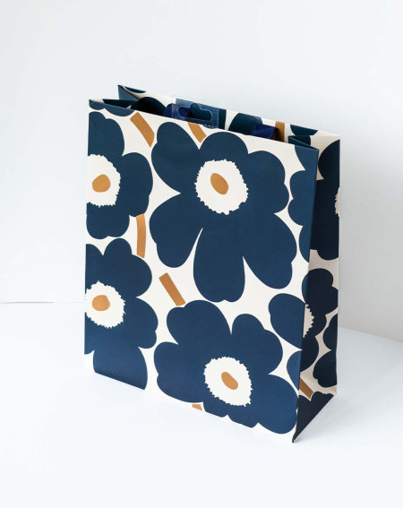 Medium Gift Bag M Big Blue flowers - Agapics