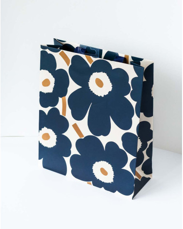 Medium Gift Bag M Big Blue flowers - Agapics
