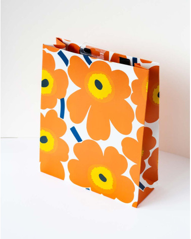 Medium Gift Bag M Orange flowers - Agapics