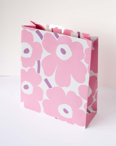 Medium Gift Bag M Pink flowers - Agapics