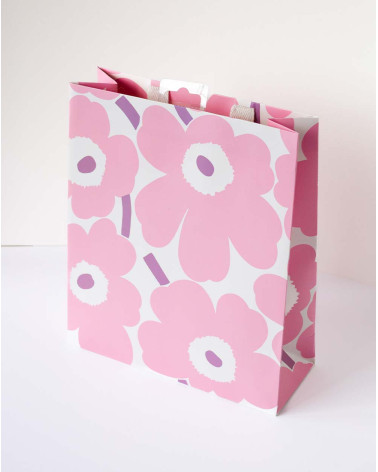 Medium Gift Bag M Pink flowers - Agapics