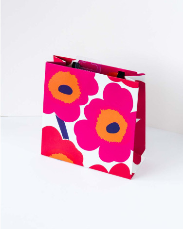 Small Gift Bag S Red and pink flowers - Agapics