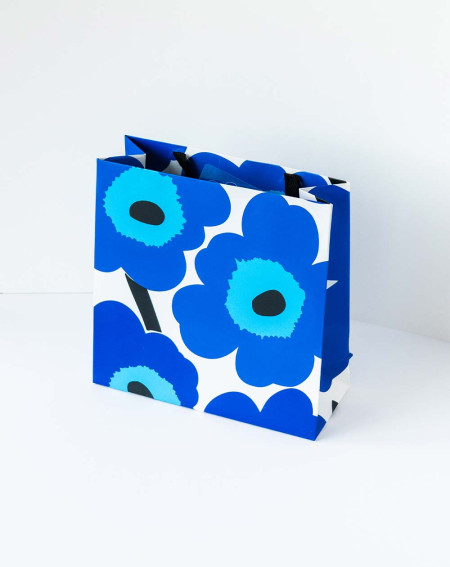 Small Gift Bag S Blue flowers - Agapics