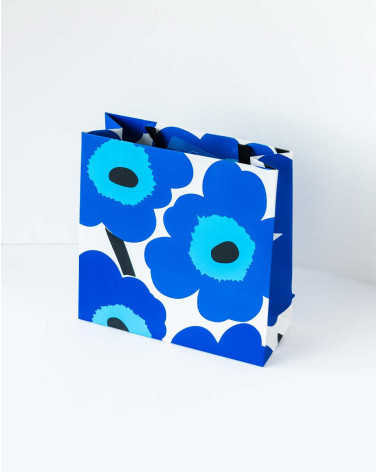 Small Gift Bag S Blue flowers - Agapics