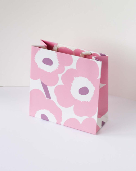 Small Gift Bag S Pink Flowers - Agapics