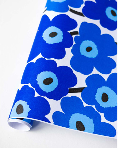 Wrapping paper Blue flowers - Agapics