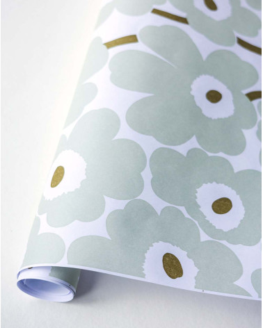 Wrapping paper Grey flowers - Agapics