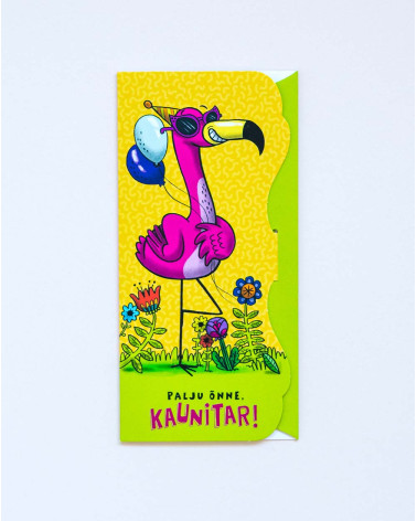 Hallmark Taskuga Kaart Flamingo