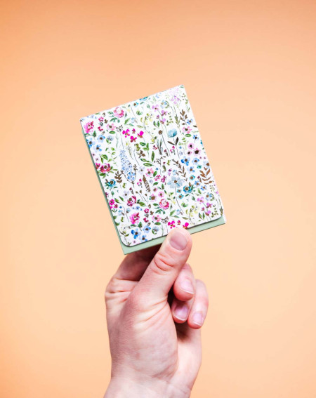 Notepad A7 Flowers mini lined