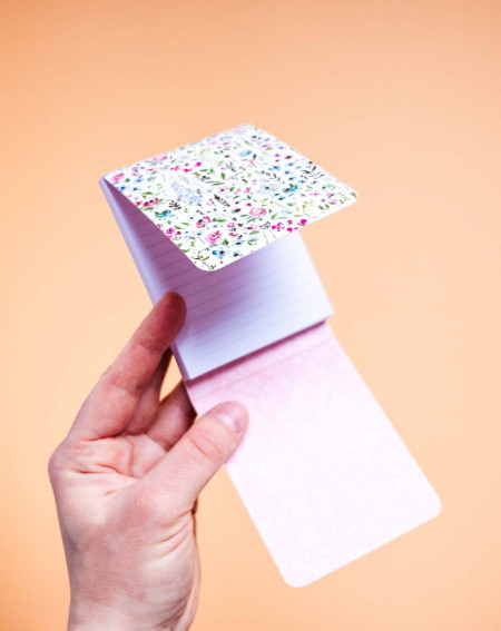 Notepad A7 Flowers mini lined
