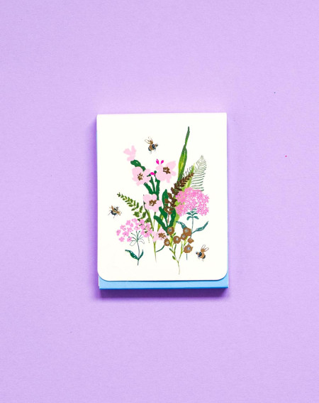 Notepad A7 Flowers mini lined