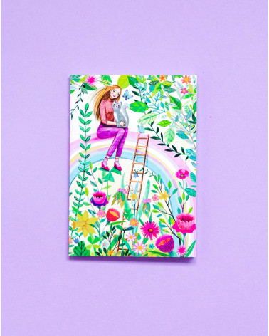 Notebook A6 Girl with cat