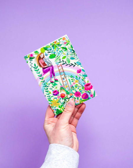 Notebook A6 Girl with cat