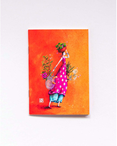 Notebook A6 Woman with plants