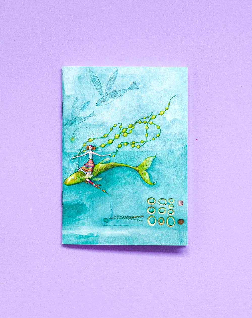 Notebook A6 Woman with fish