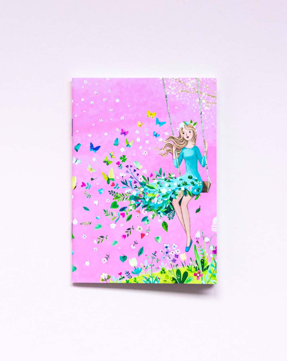 Notebook A6 Girl on a swing