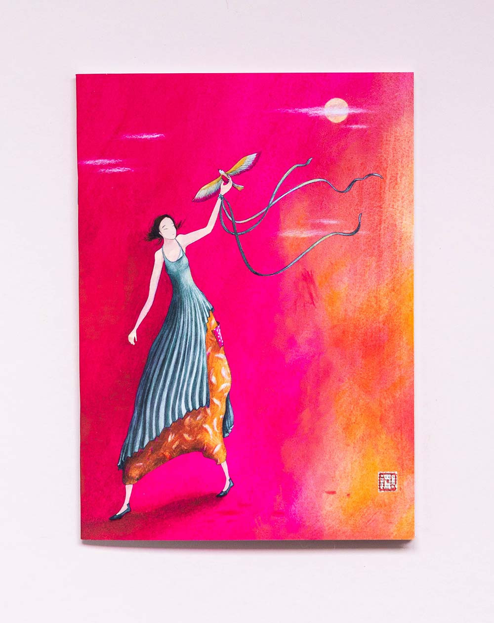 Notebook A5 Woman with bird - Agapics