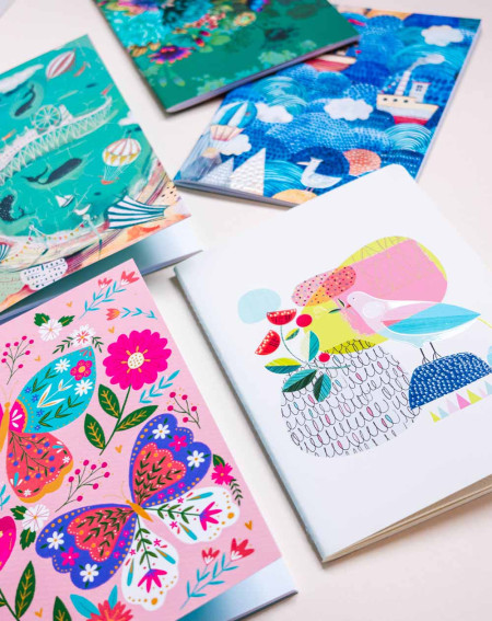Notebook A5 Flowers and butterflies - Agapics