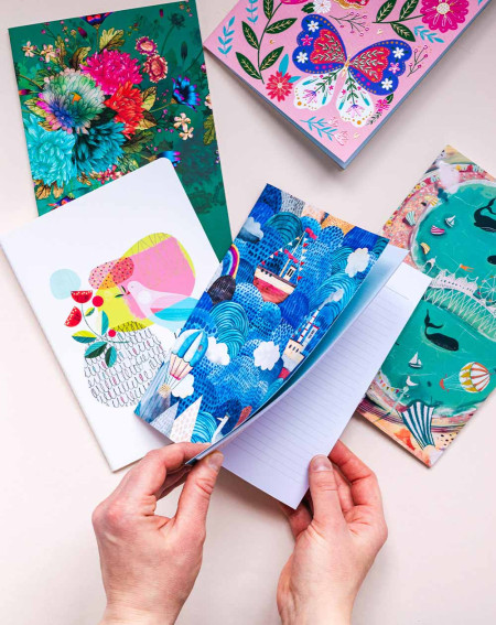 Notebook A5 Flowers and butterflies - Agapics