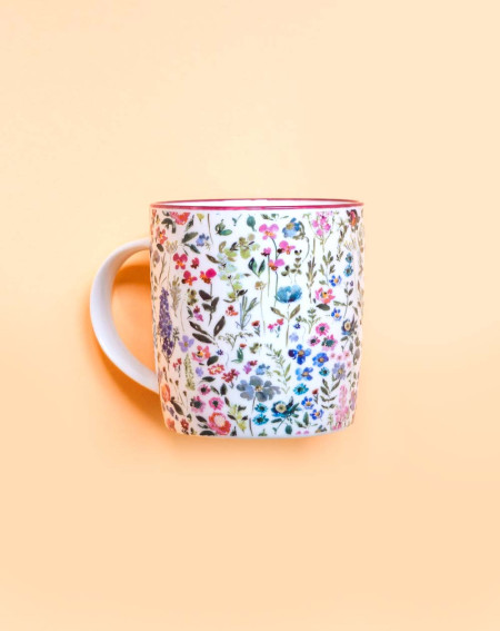 Ceramic Mug Flowers - Agapics