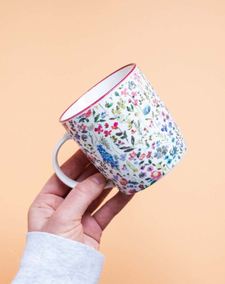 Ceramic Mug Flowers - Agapics