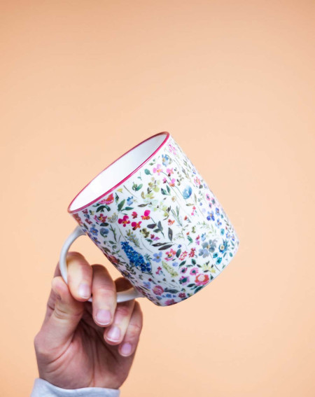 Ceramic Mug Flowers - Agapics