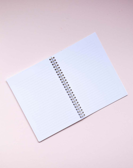 Notebook A5 with spiral Flowers and bees - Agapics