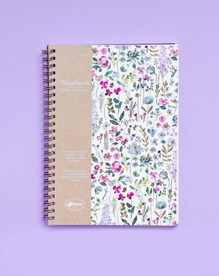 Notebook A5 with spiral Flowers - Agapics
