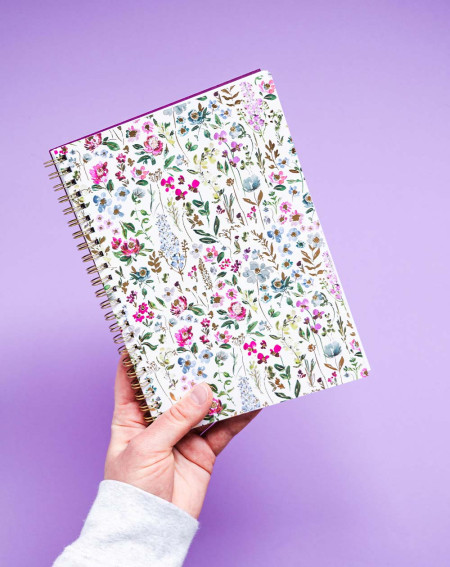 Notebook A5 with spiral Flowers - Agapics