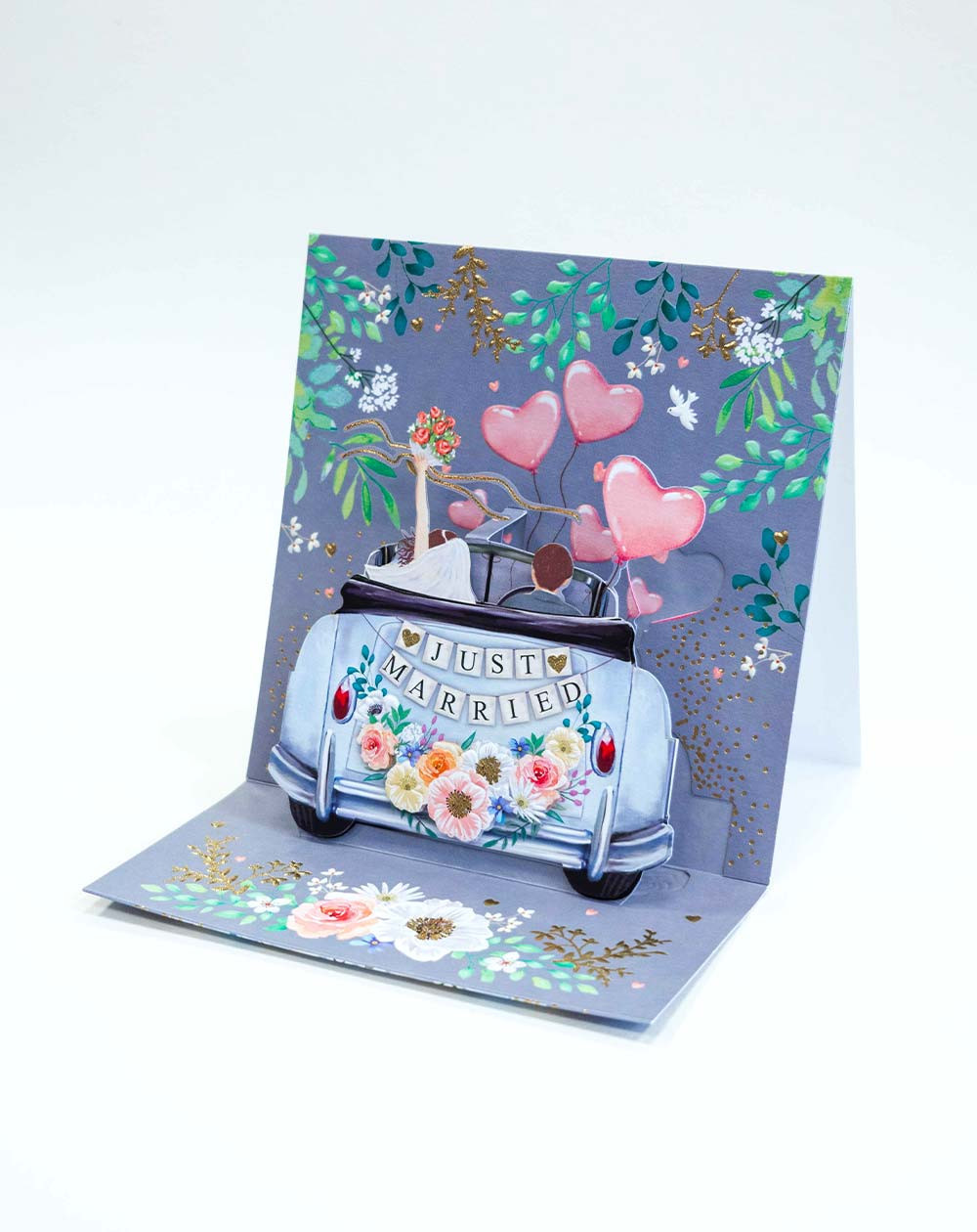 Card 3D Just Married - Wedding greeting cards - Agapics