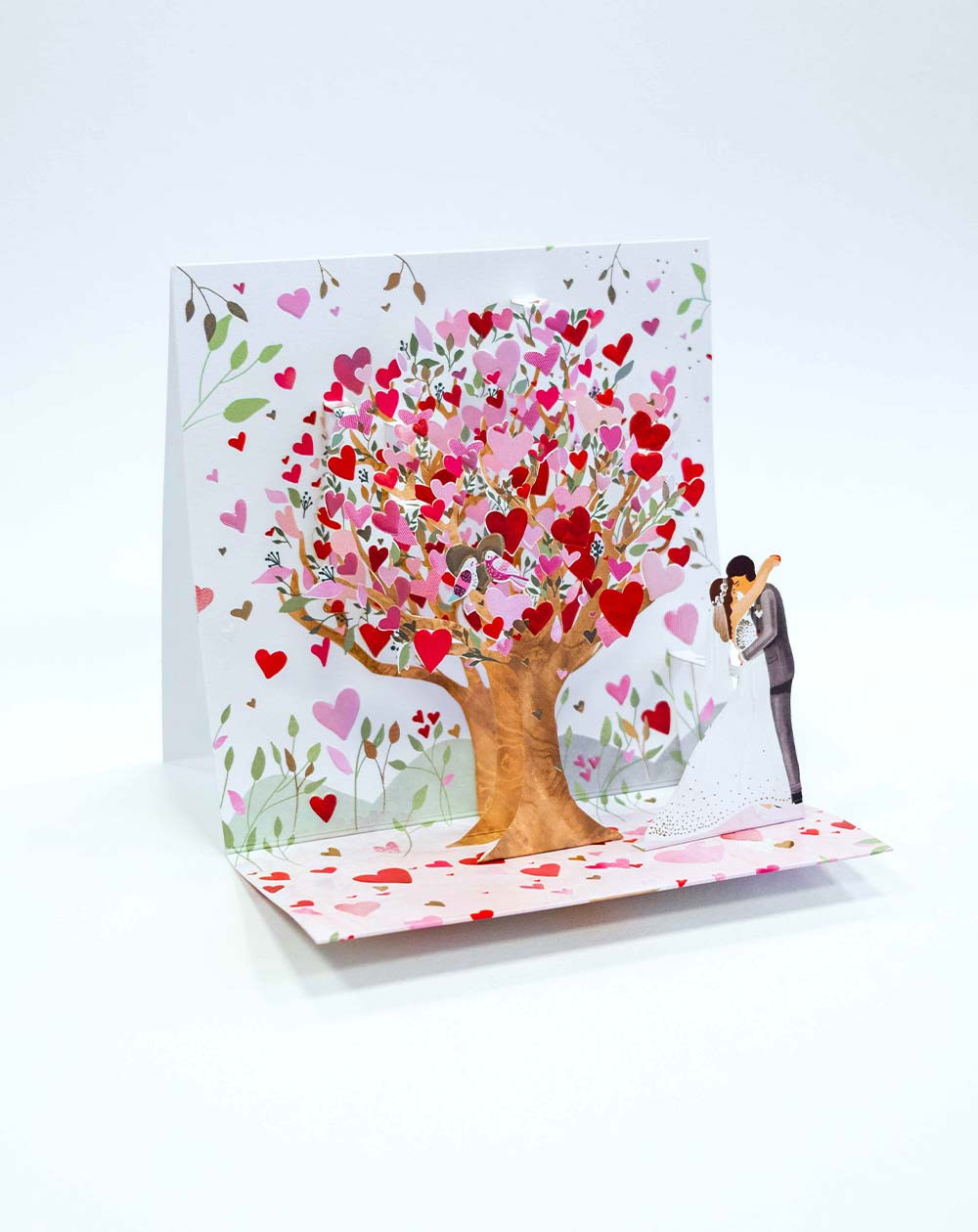 Card 3D Tree of hearts - Wedding greeting cards - Agapics