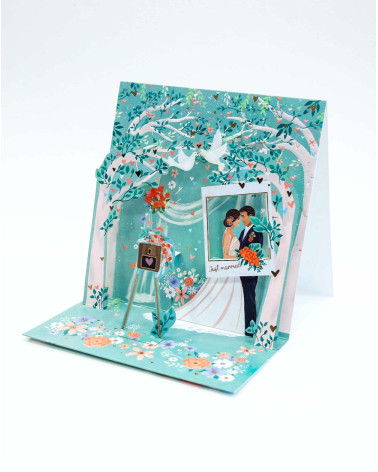 Card 3D Married couple - Wedding greeting cards - Agapics