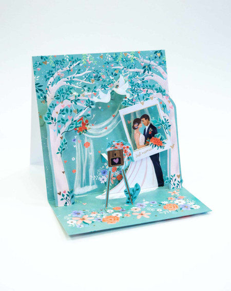 Card 3D Married couple - Wedding greeting cards - Agapics