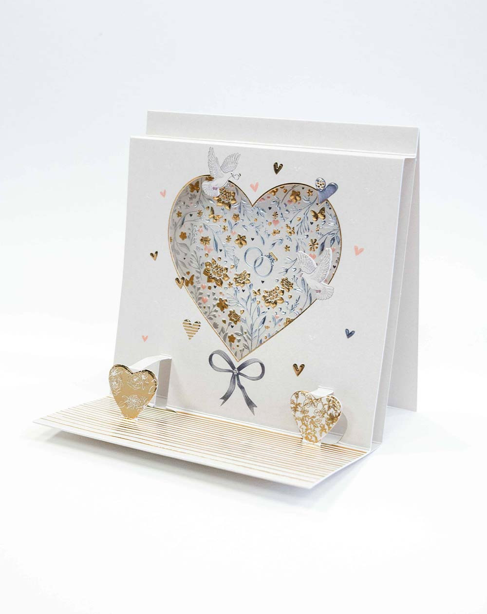Card 3D Heart of love - Wedding greeting cards - Agapics